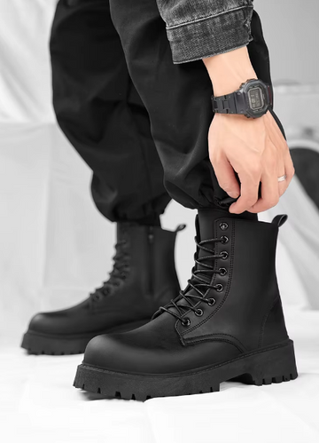 Unisex High-Top Leather Boots
