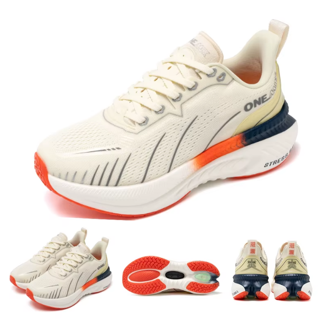 ONEMIX Men’s White Road Running Trainers