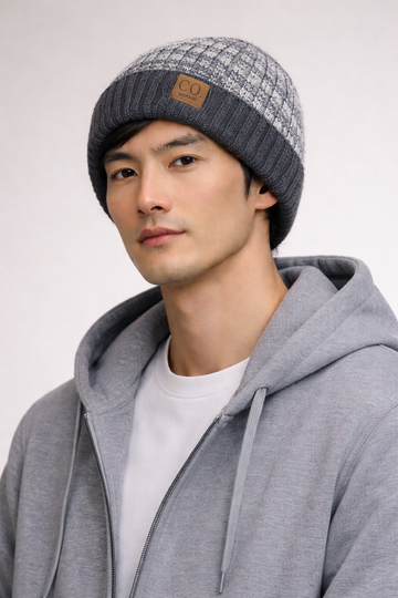 Unisex Two-Tone Winter Beanie